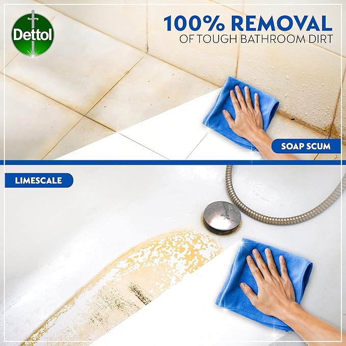 Dettol all purpose cleaner (lemon) with bathroom cleaner (original) trigger spray, 500 ml (pack of 2)