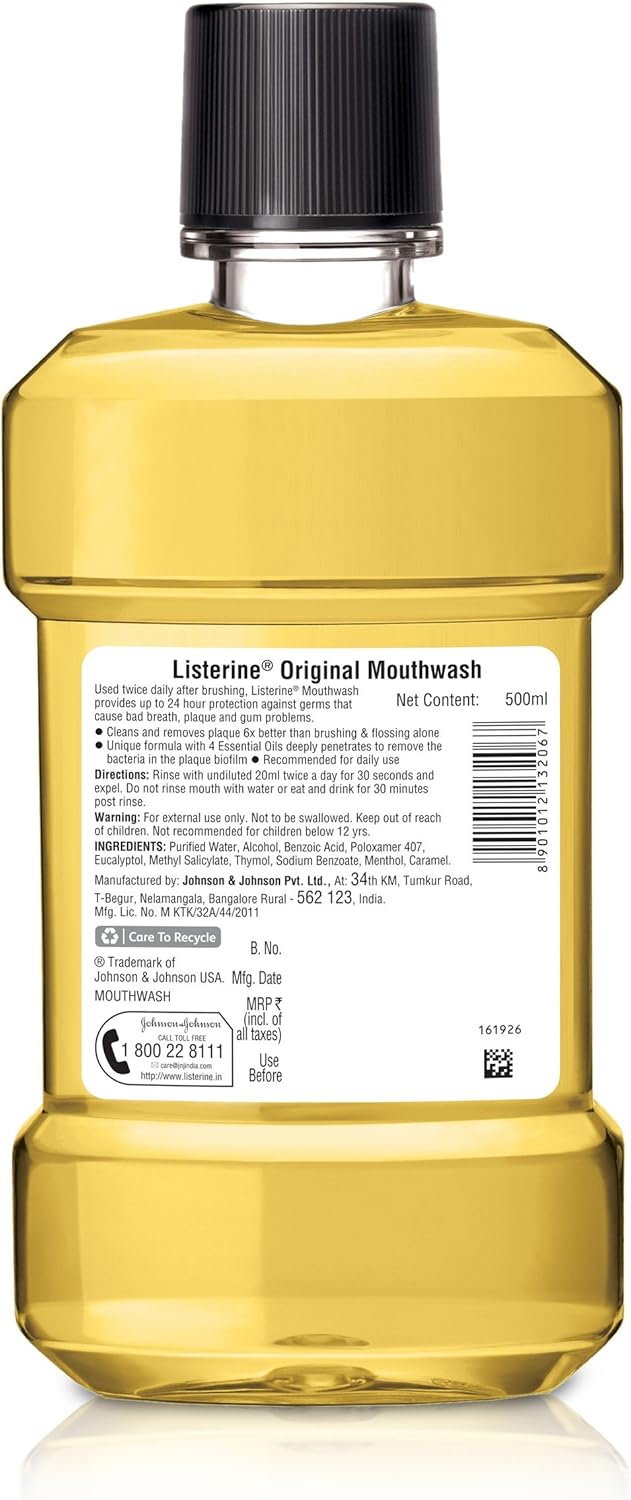 Listerine Original Mouthwash Liquid 500ml