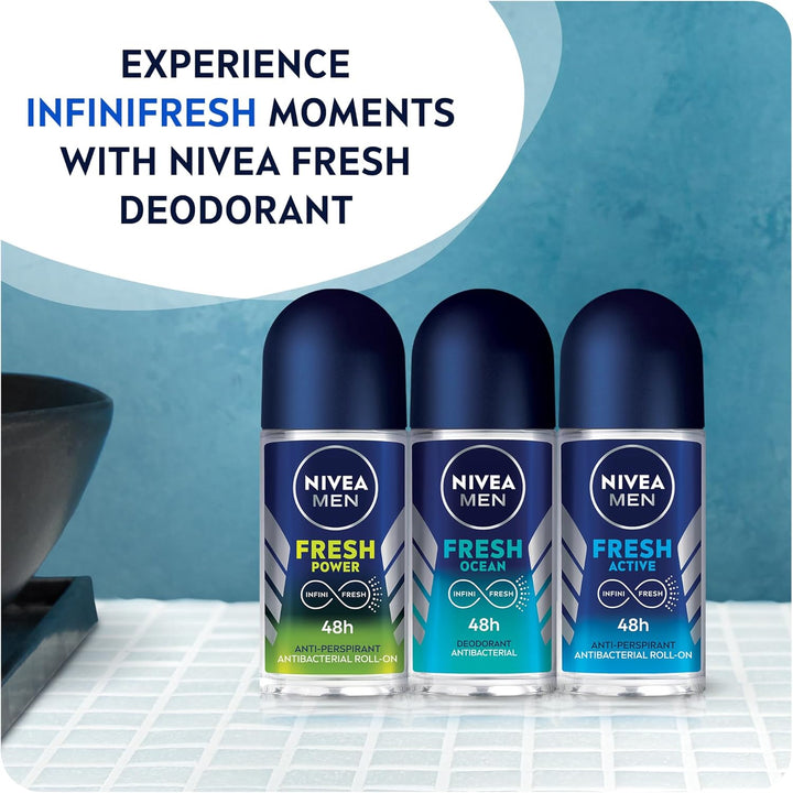 MEN Antiperspirant Roll-on for Men, Fresh Active Fresh Scent, 50ml