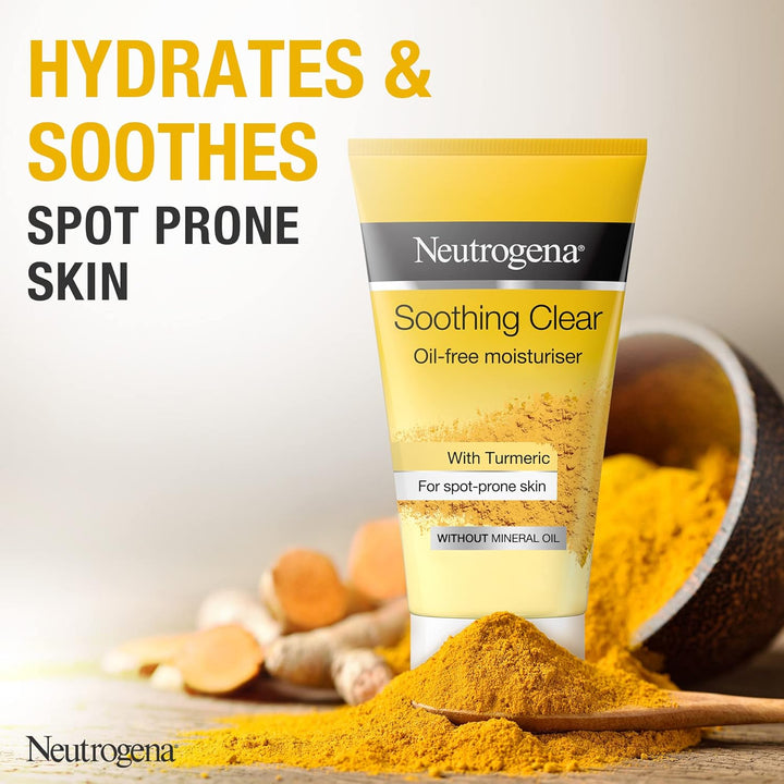Neutrogena, Soothing Clear Oil-Free Moisturiser, Hydrates & Calms Stressed Skin, 75ml