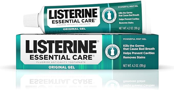 Listerine Essential Care Toothpaste, Powerful Mint Gel, 4.2 Ounce