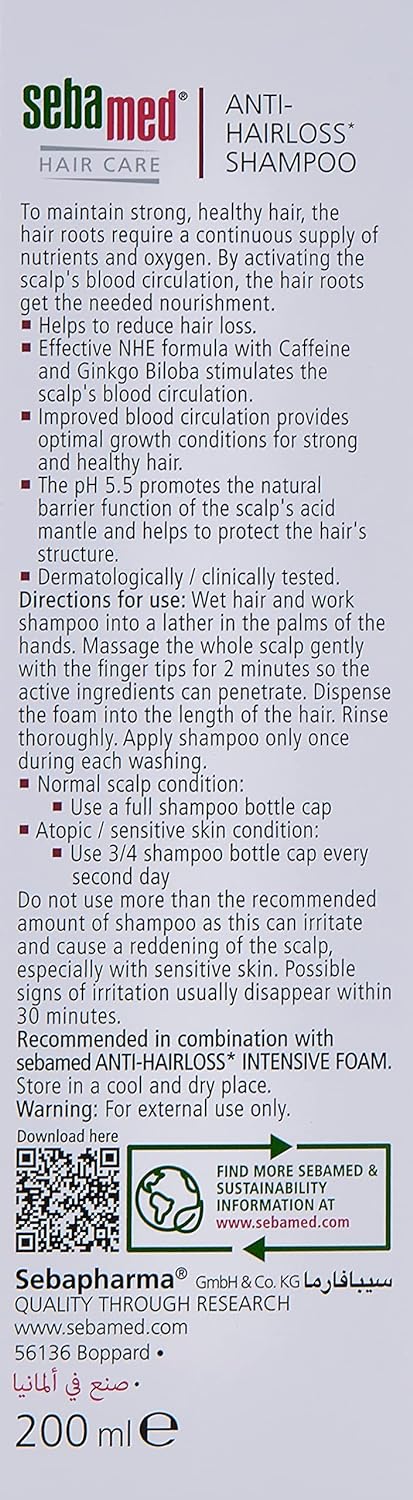Sebamed, Hair Care Anti Hair Loss Shampoo, 200 ml