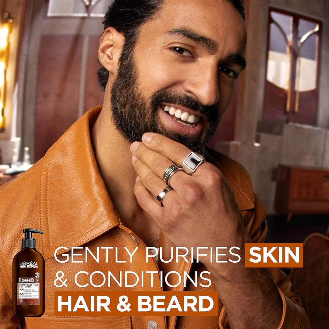 L'Oreal Men Expert Barber Club 3-In-1 Beard, Hair & Face Wash, 200 Ml