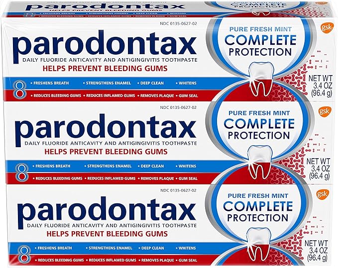 Parodontax Complete Protection Toothpaste, Pure Fresh Mint - 3.4 oz x 3