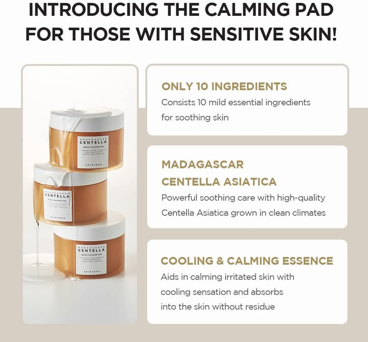 Madagascar Centella Quick Calming Pad 70ea(130ml) | Quick Calming Effects Soothing | for Sensitive Skin