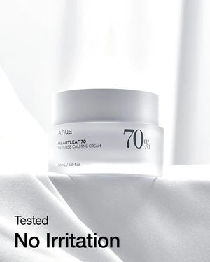 Heartleaf 70 Intense Calming Cream with Ceramide, Panthenol, Heartleaf extract, Korean Skin care - (50ml /1.69Fl. Oz)