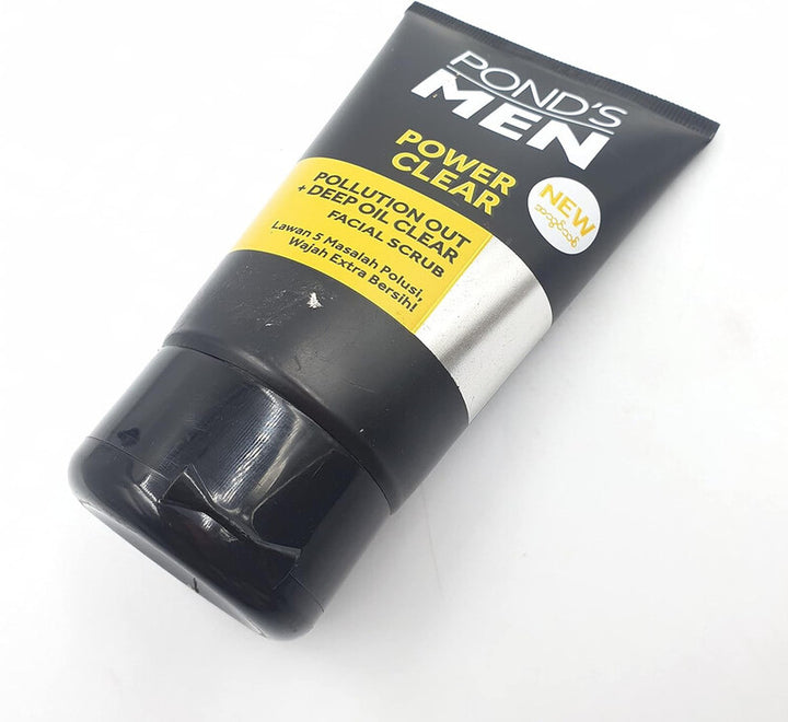 Pond's Men Power Clear Facial Scrub Pollutant Out + Deep Oil Clear